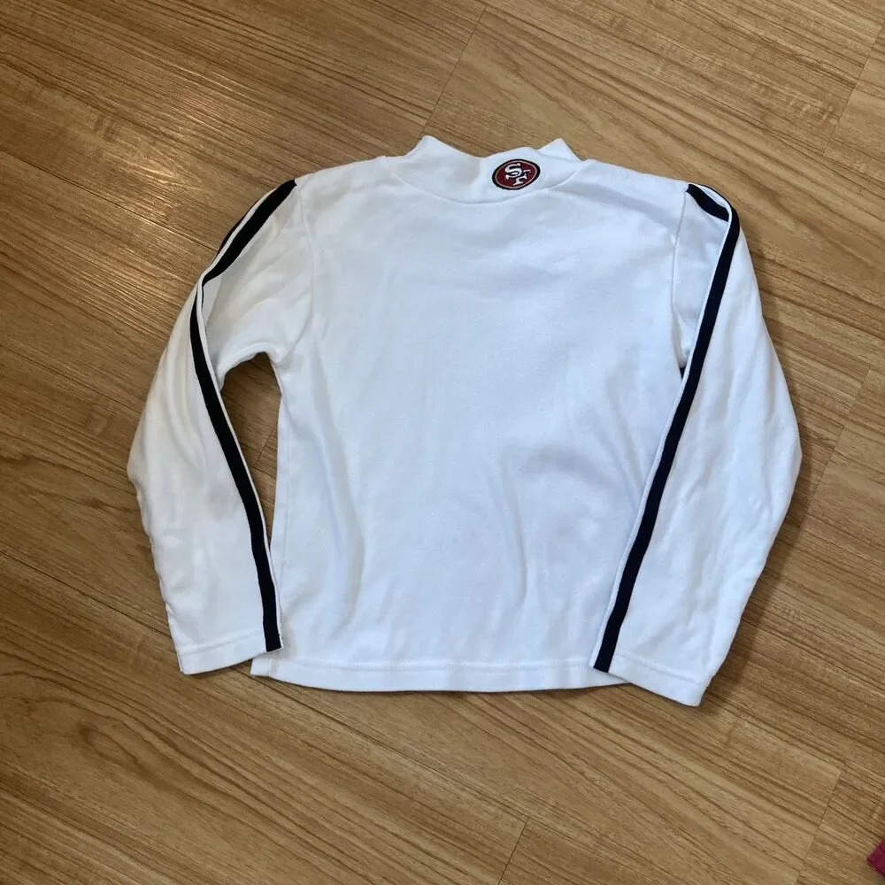 San Francisco 49ers Girls 6X Red Jumper & White Long Sleeve Shirt Football VTG